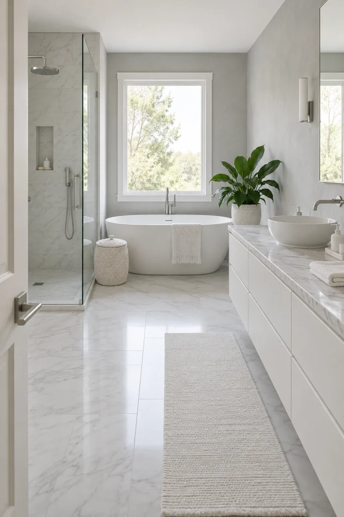 22 Modern Bathroom Decor Ideas for a Sleek Look Monochrome Palette