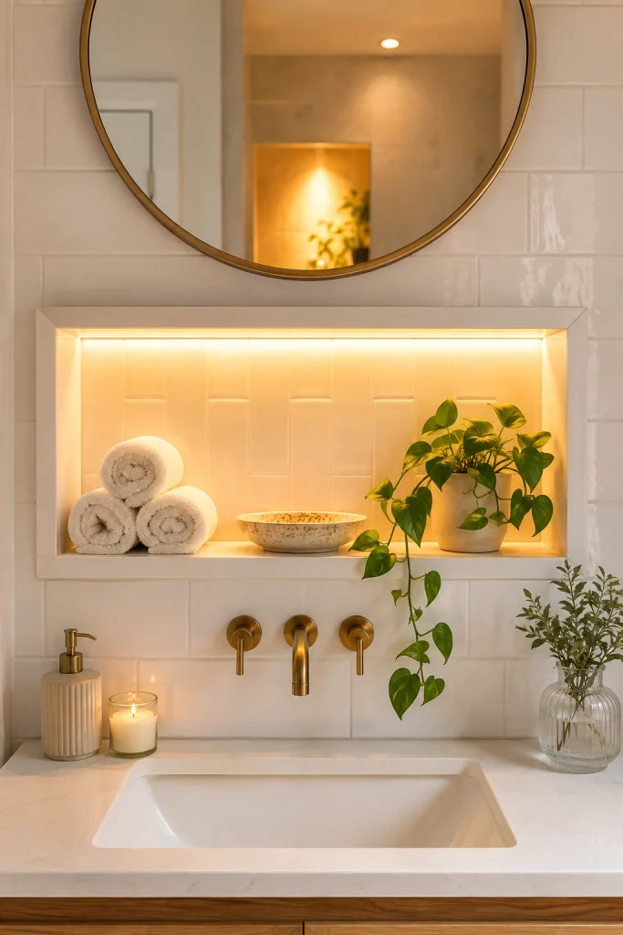 Open Niche With Integrated LED Lighting