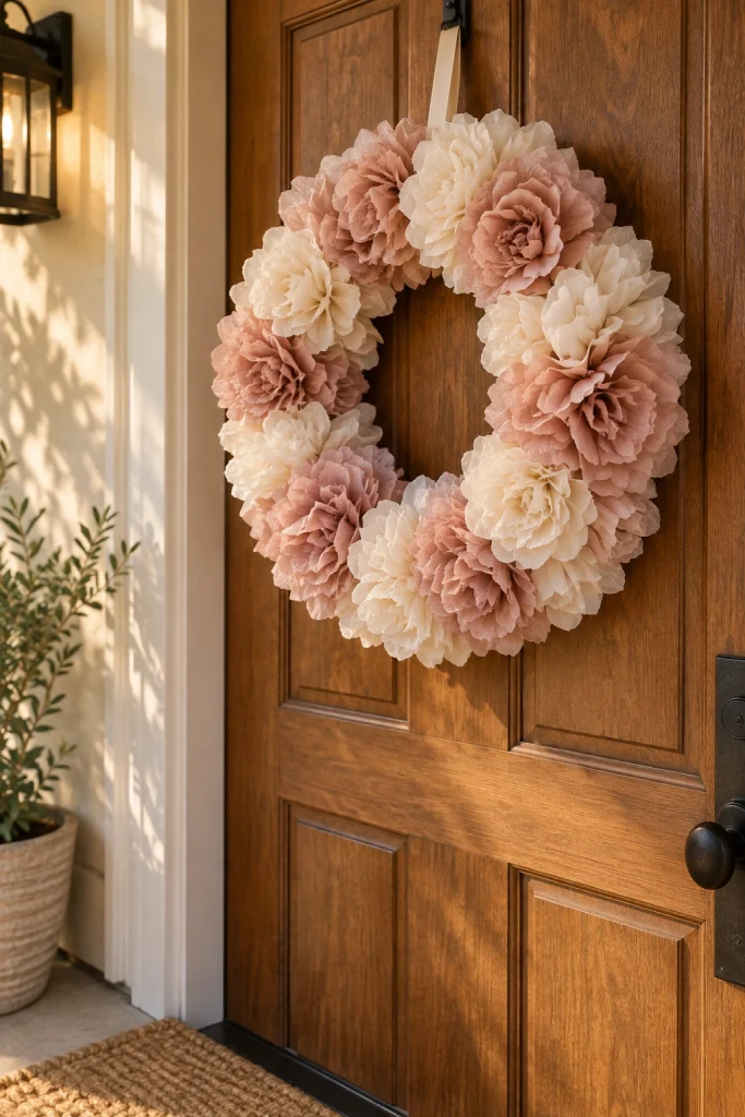 20 DIY Wall Decor Ideas You Can Make This Weekend Paper Flower Wreath
