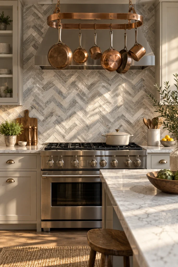 25 Kitchen Design and Decorating Ideas for Every Home Patterned Tile Backsplash