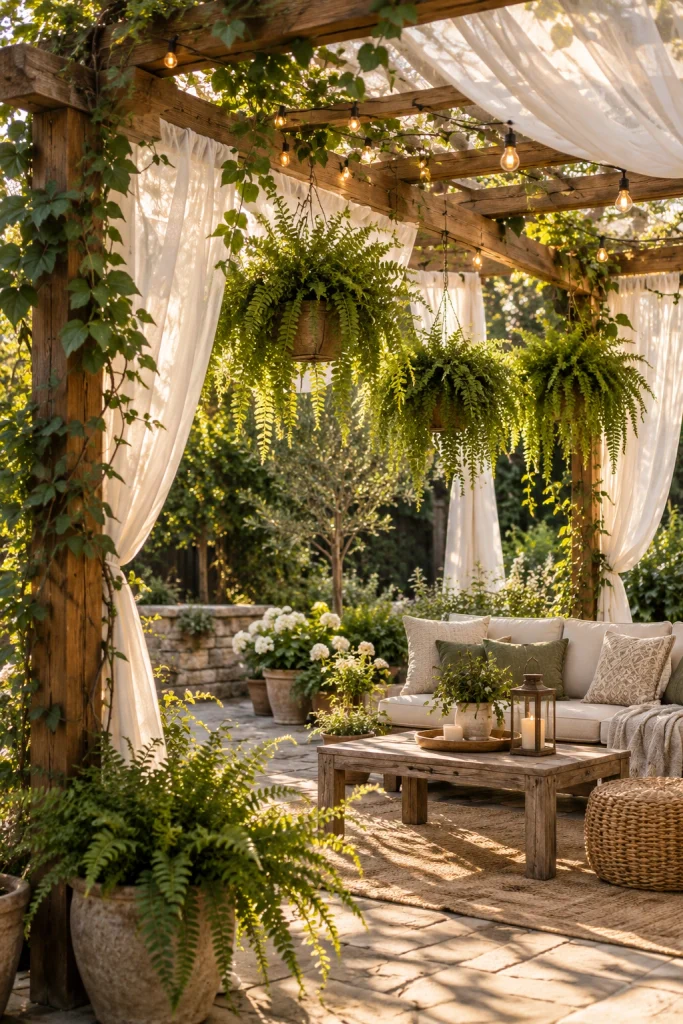 25 Patio Decor Ideas for a Stunning Outdoor Space Pergola Draping Style