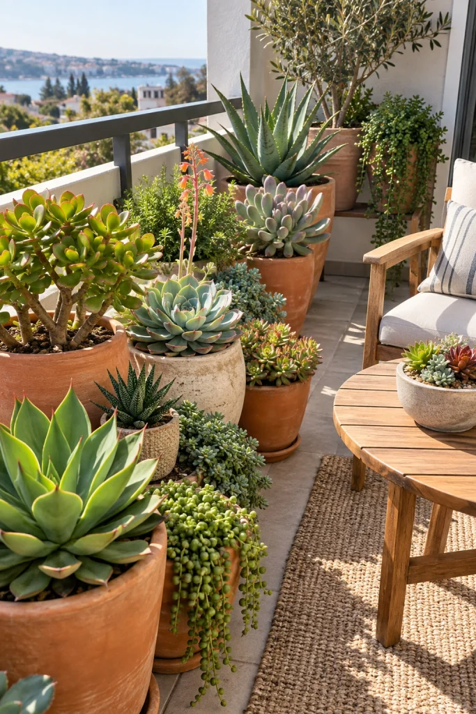 25 Balcony Decor Ideas for a Stunning Outdoor Space Potted Succulent Garden