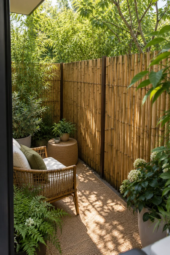 25 Balcony Decor Ideas for a Stunning Outdoor Space Privacy Bamboo Screen