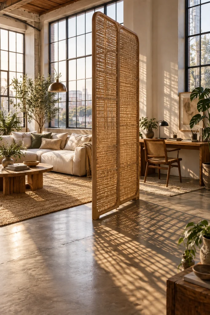 29 Apartment Decorating Ideas for Every Style Rattan Room Divider