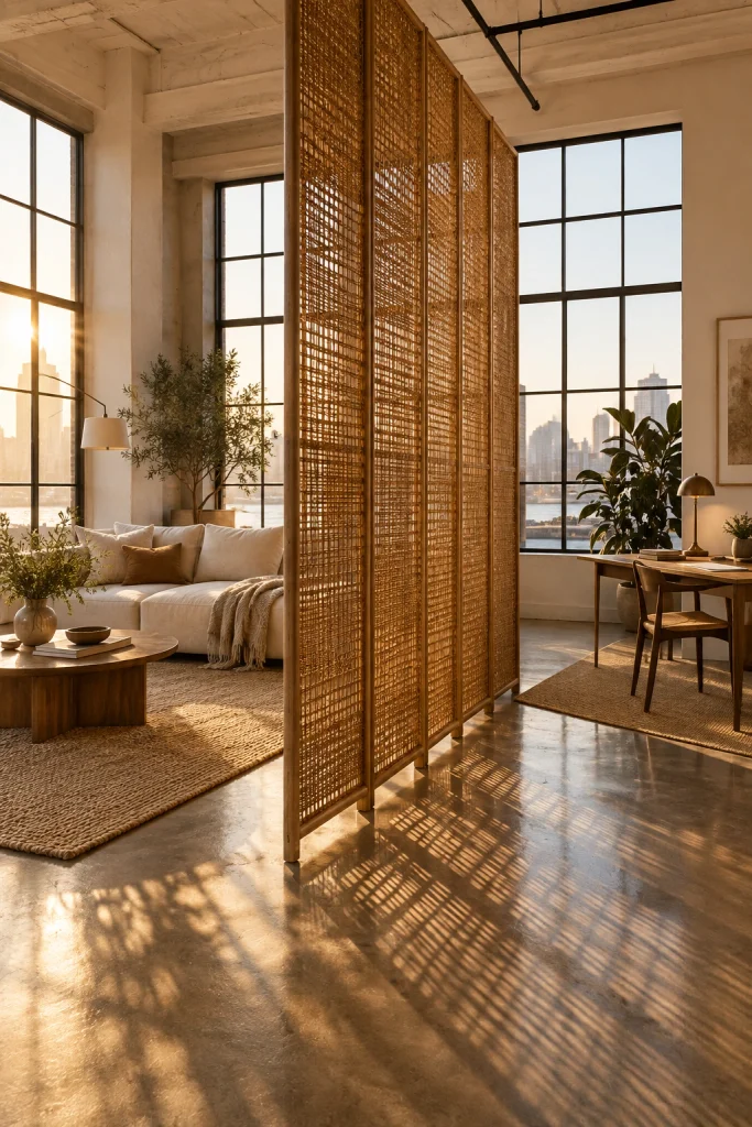30 DIY Home Decor Ideas to Transform Your Space Rattan Room Divider