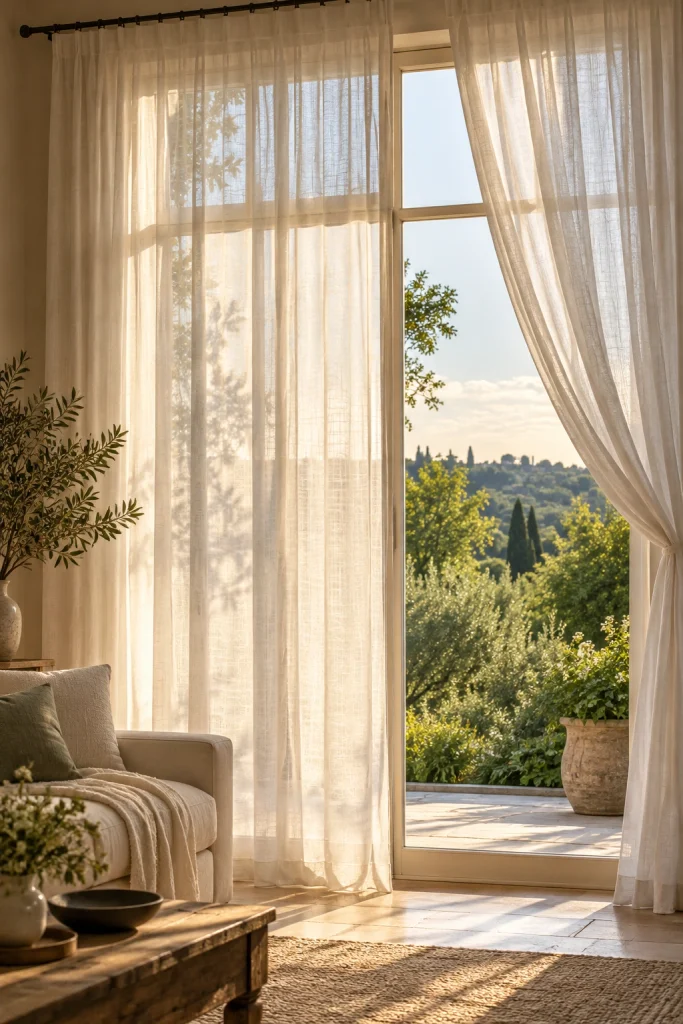 29 Apartment Decorating Ideas for Every Style Sheer Window Treatment