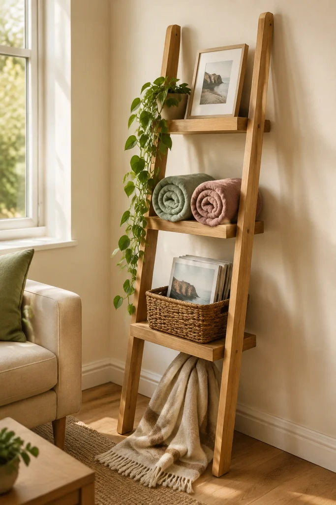Shelved Ladder Styling