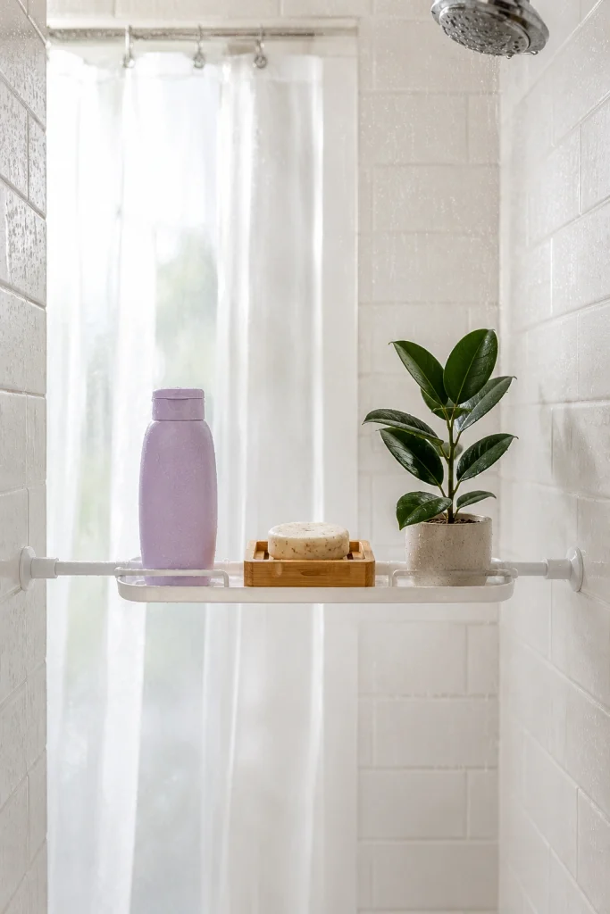 32 Small Bathroom Storage Ideas With No Cabinet Space Shower Caddy Upgrade