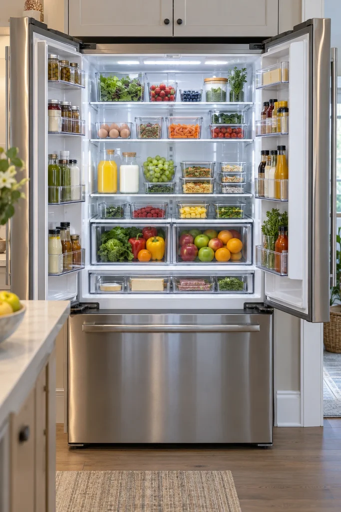 25 Kitchen Design and Decorating Ideas for Every Home Smart Fridge Organizer
