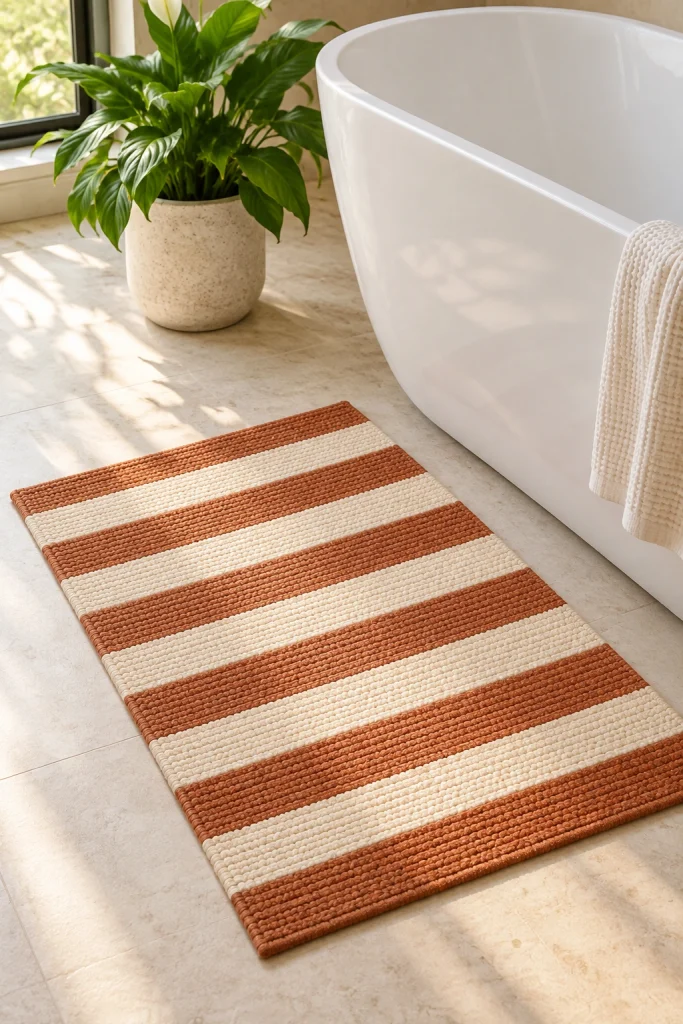 22 Modern Bathroom Decor Ideas for a Sleek Look Statement Floor Mat