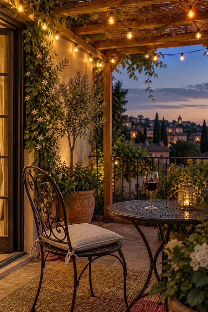 25 Balcony Decor Ideas for a Stunning Outdoor Space String Light Ambiance