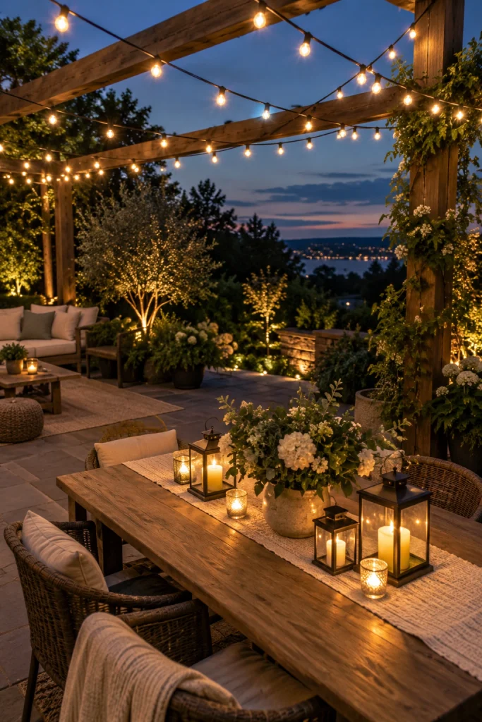 25 Patio Decor Ideas for a Stunning Outdoor Space String Lights Patio Decor Ideas