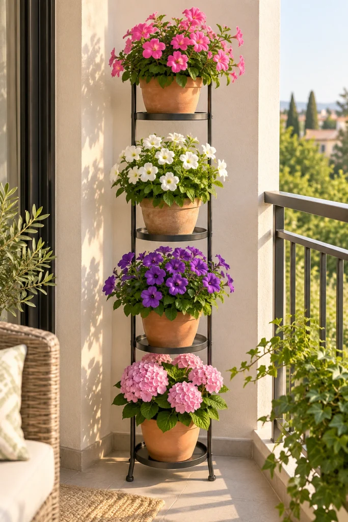 25 Balcony Decor Ideas for a Stunning Outdoor Space Tiered Plant Stands