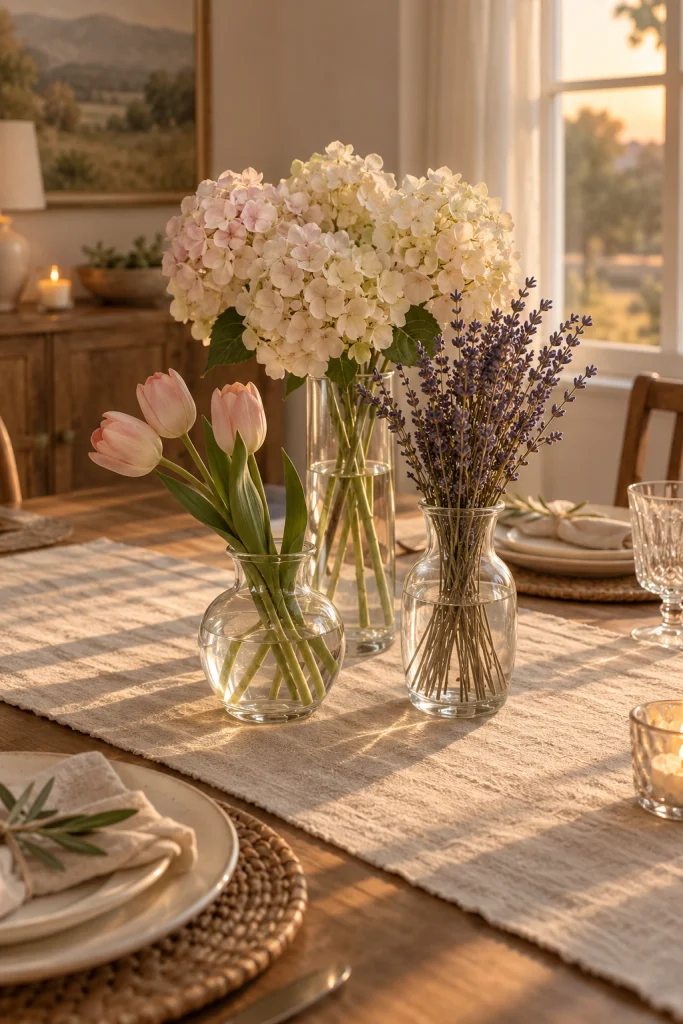 29 Apartment Decorating Ideas for Every Style Vase Cluster Centerpiece