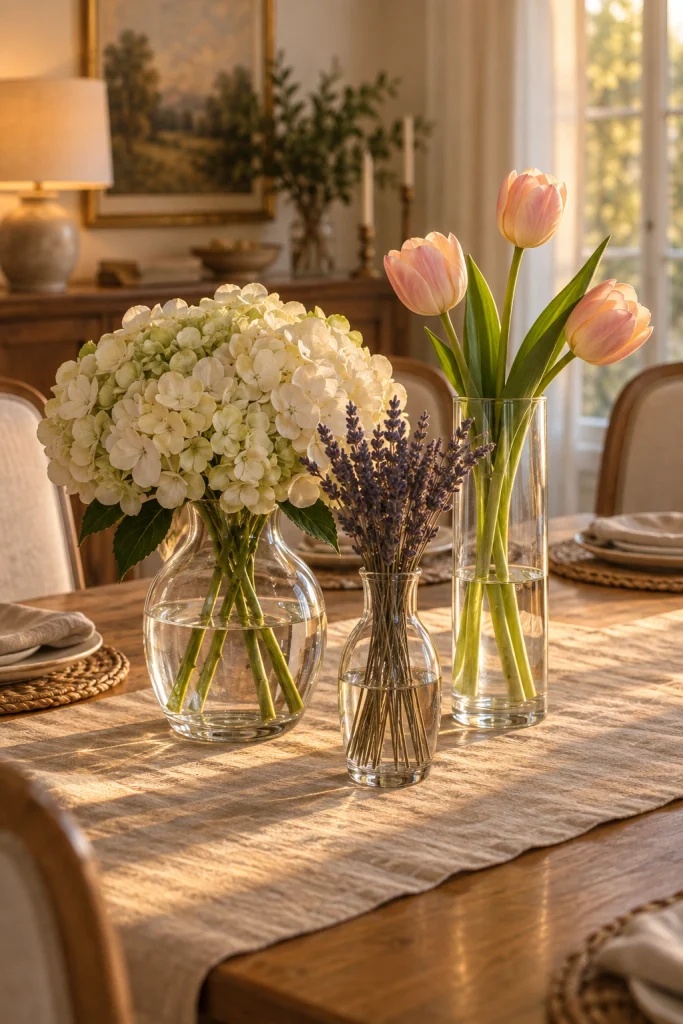 30 DIY Home Decor Ideas to Transform Your Space Vase Cluster Centerpiece