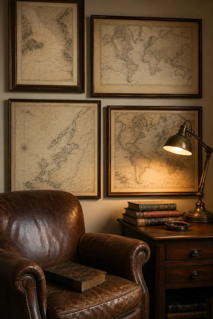 Vintage Map Gallery Wall