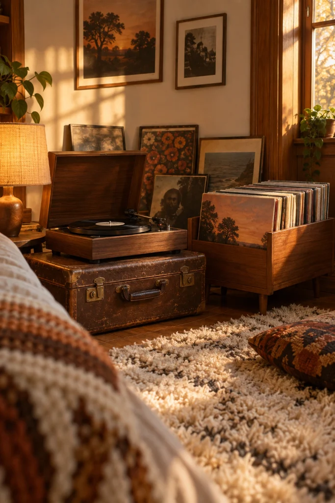 21 Bedroom Decorating Ideas for Teenage Guys That They'll Love Vintage Record Corner